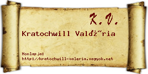 Kratochwill Valéria névjegykártya